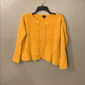 Crop Mustard Sweater Size L